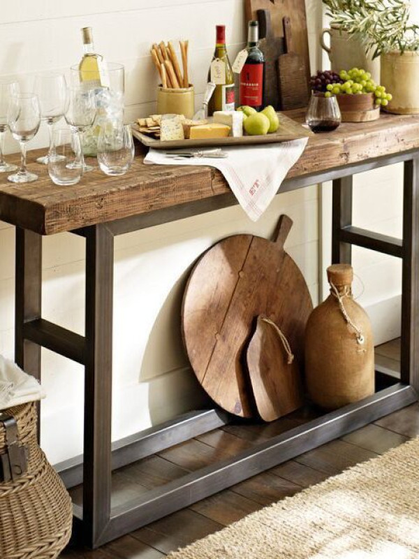 Стол консольный в стиле лофт GES-409 купить Стол консольный в стиле лофт GES-409